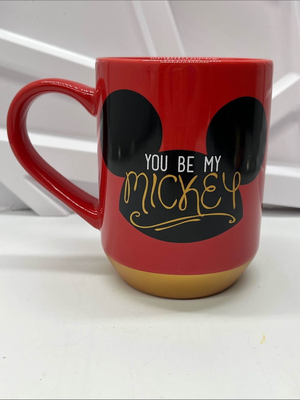 Disney Red and Gold Minnie Bow Ceramic Mug - Picture 3 of 5